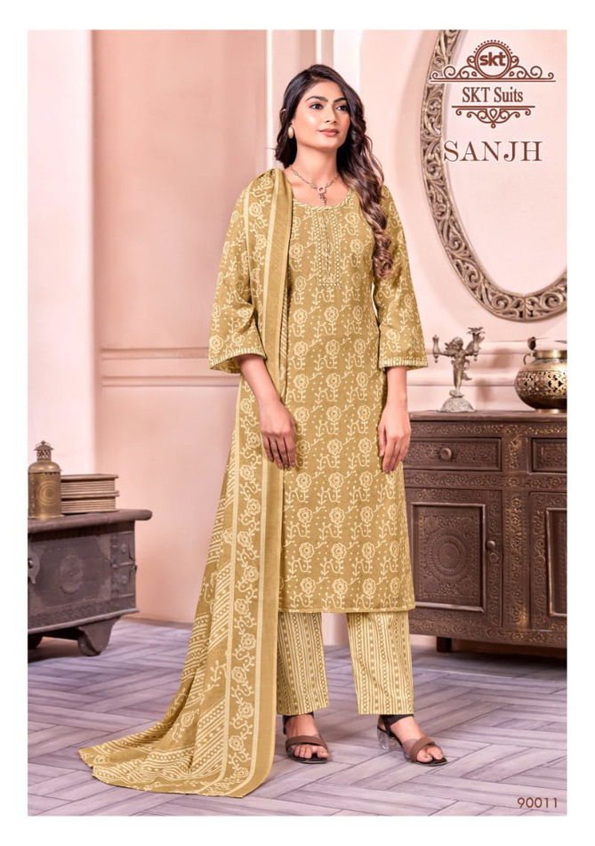 SKT Sanjh Digital Printed Cotton Dress Material Wholesale Clothing Suppliers In India